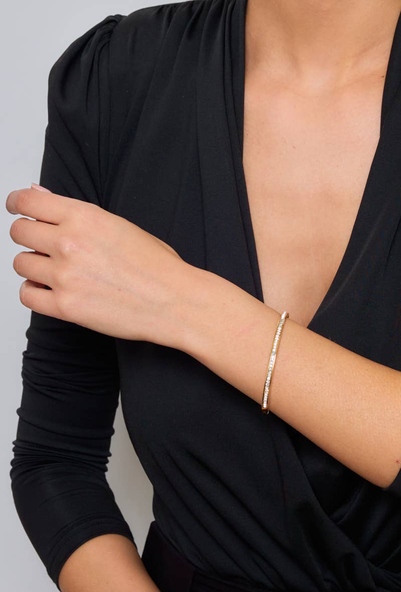 Bracelet Ally avec strasses: Argent