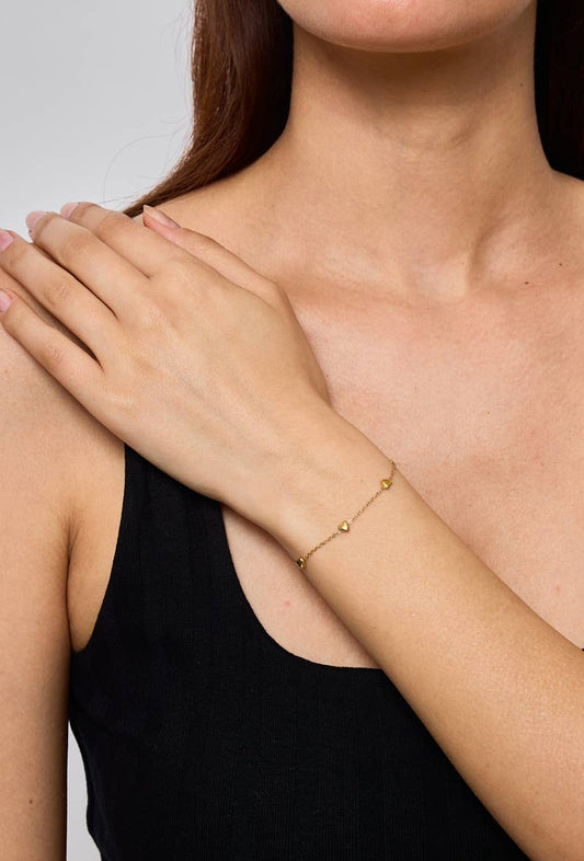 Bracelet cœur en acier inoxydable: Or