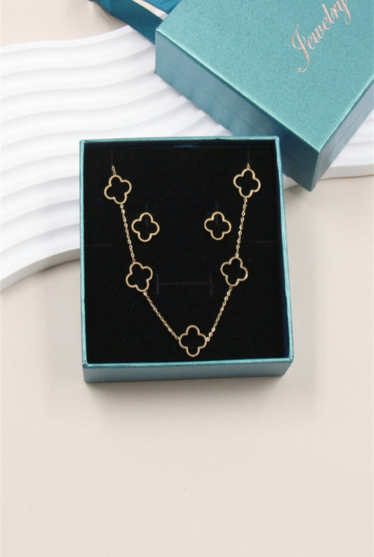 Parure trèfle coffret bijoux