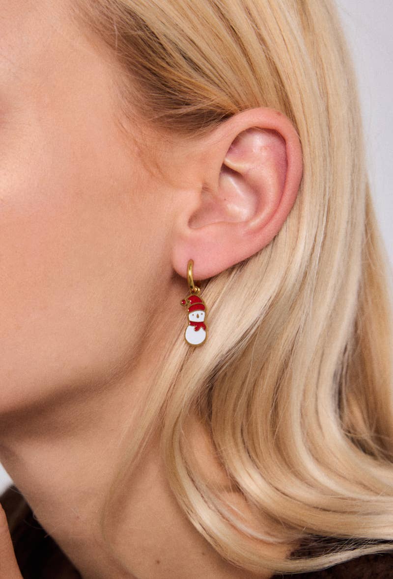 Kerst oorbellen: goud