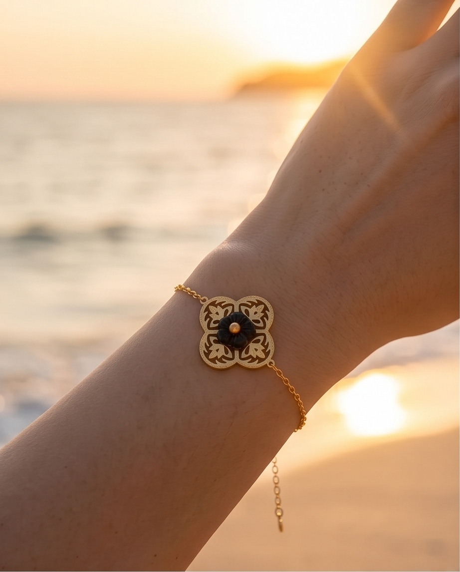✨ Armband Azélia – Dagelijkse bloemige elegantie ✨