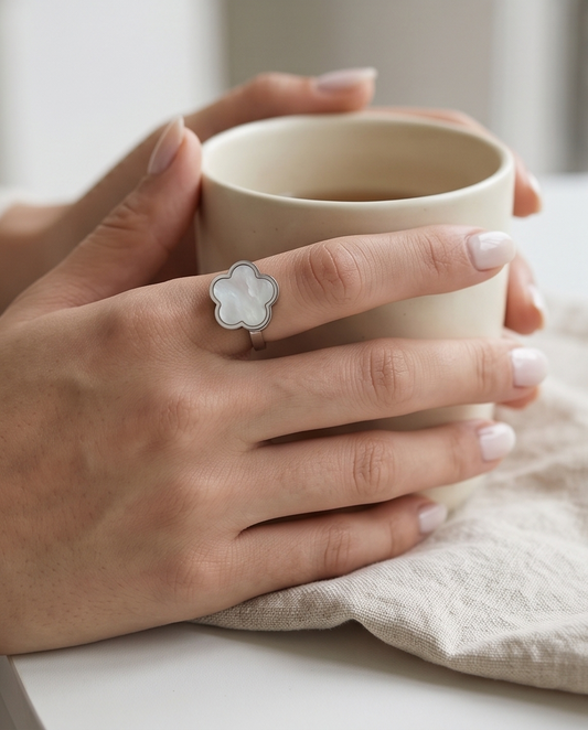 Bague- Olympia: Silver White