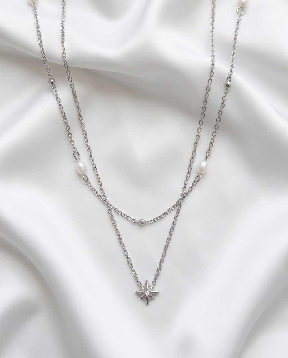 Stainless Steel Pearl Necklace – Glow Clean