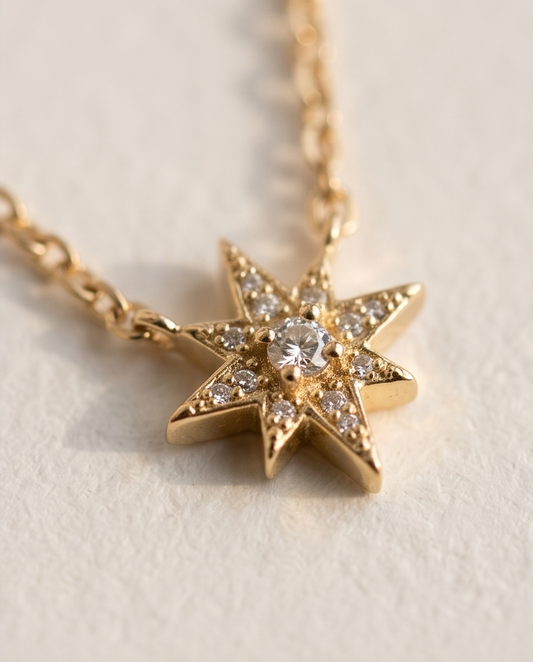 Gouden Ster Ketting in Roestvrij Staal ✨⭐
