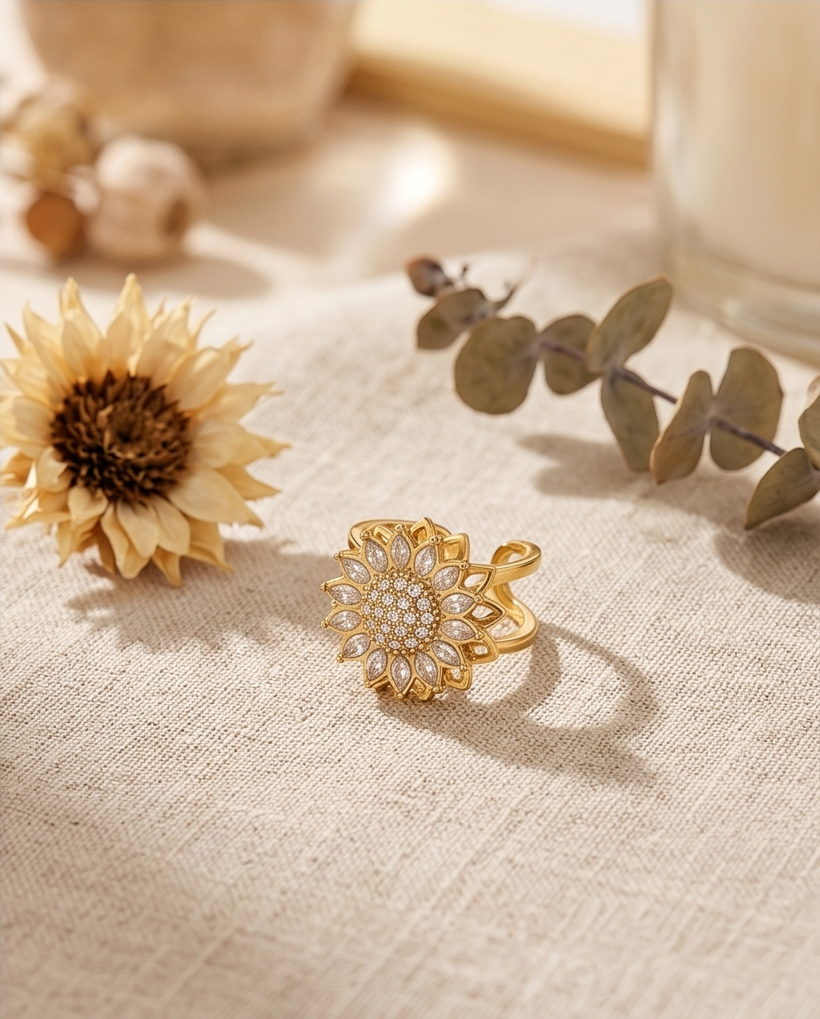 Anti-stress ring Zon – Kalmte & ontspanning ☀️✨