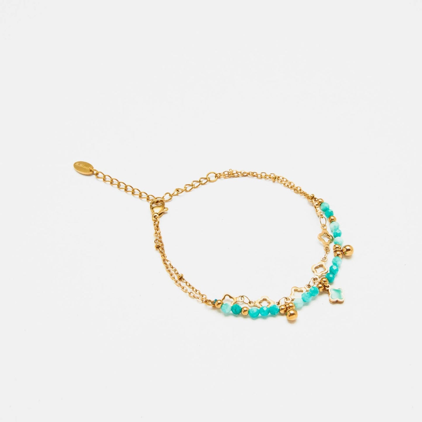 Bracelet multi-rangs - Diana: Vert