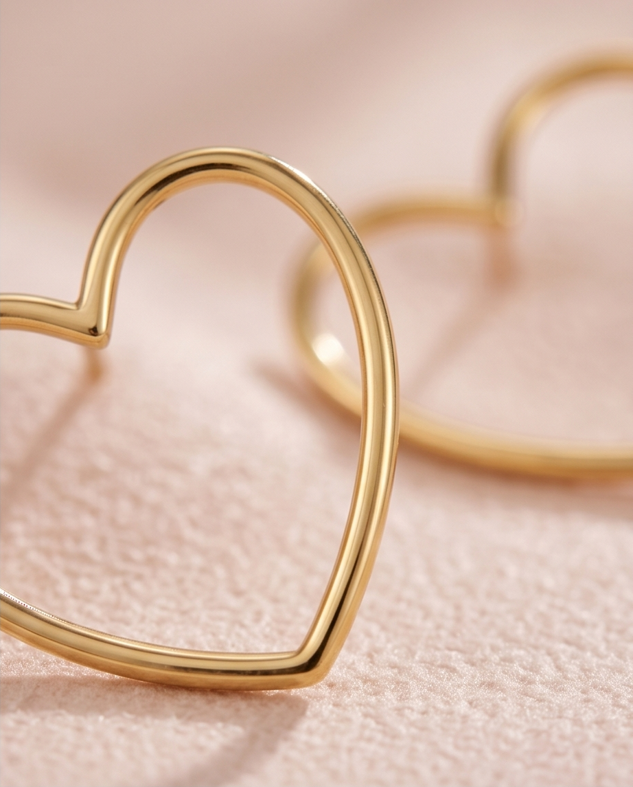 Boucles d’oreilles cœur – Touche love au quotidien