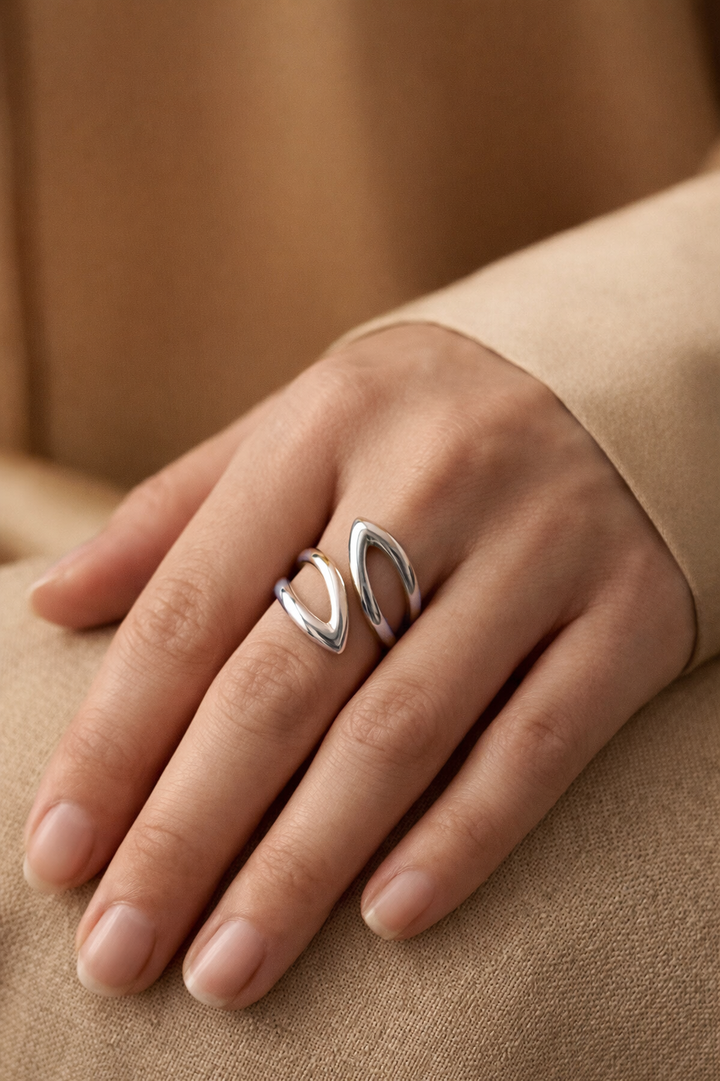 Bague Mia – acier inoxydable argenté
