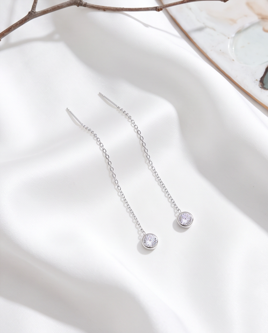 Boucles d’oreilles Stella pendantes en acier inoxydable – Doré ou Argenté