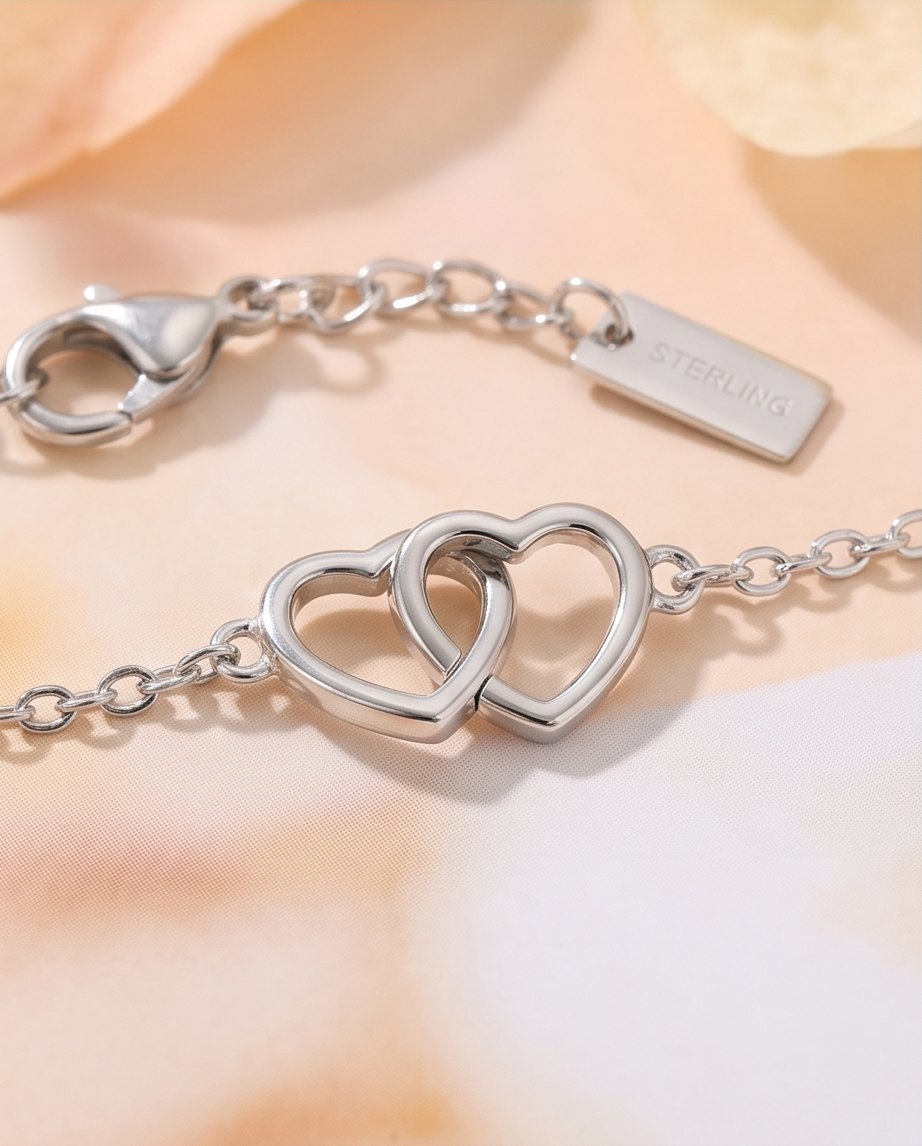 Bracelet Dahlia argenté – Douceur