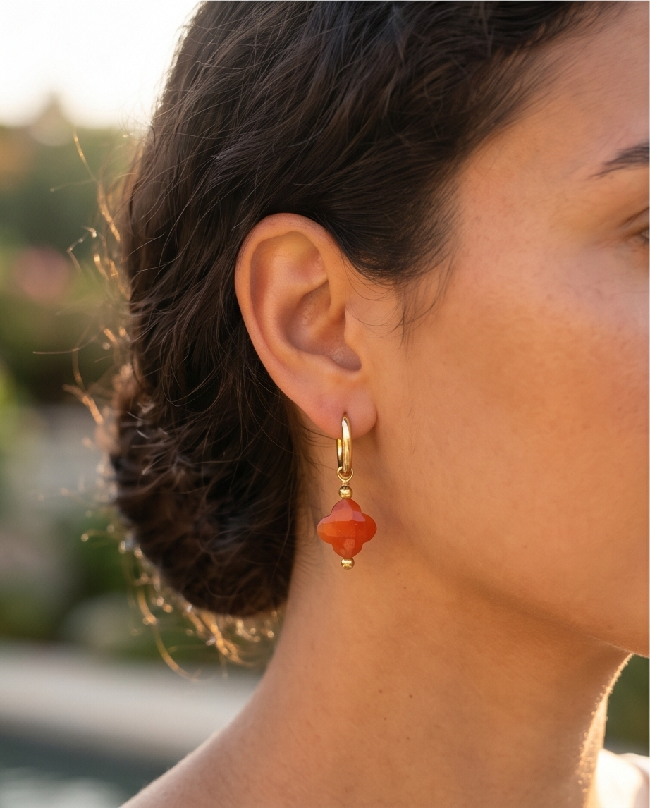 Clover earrings - good luck charm