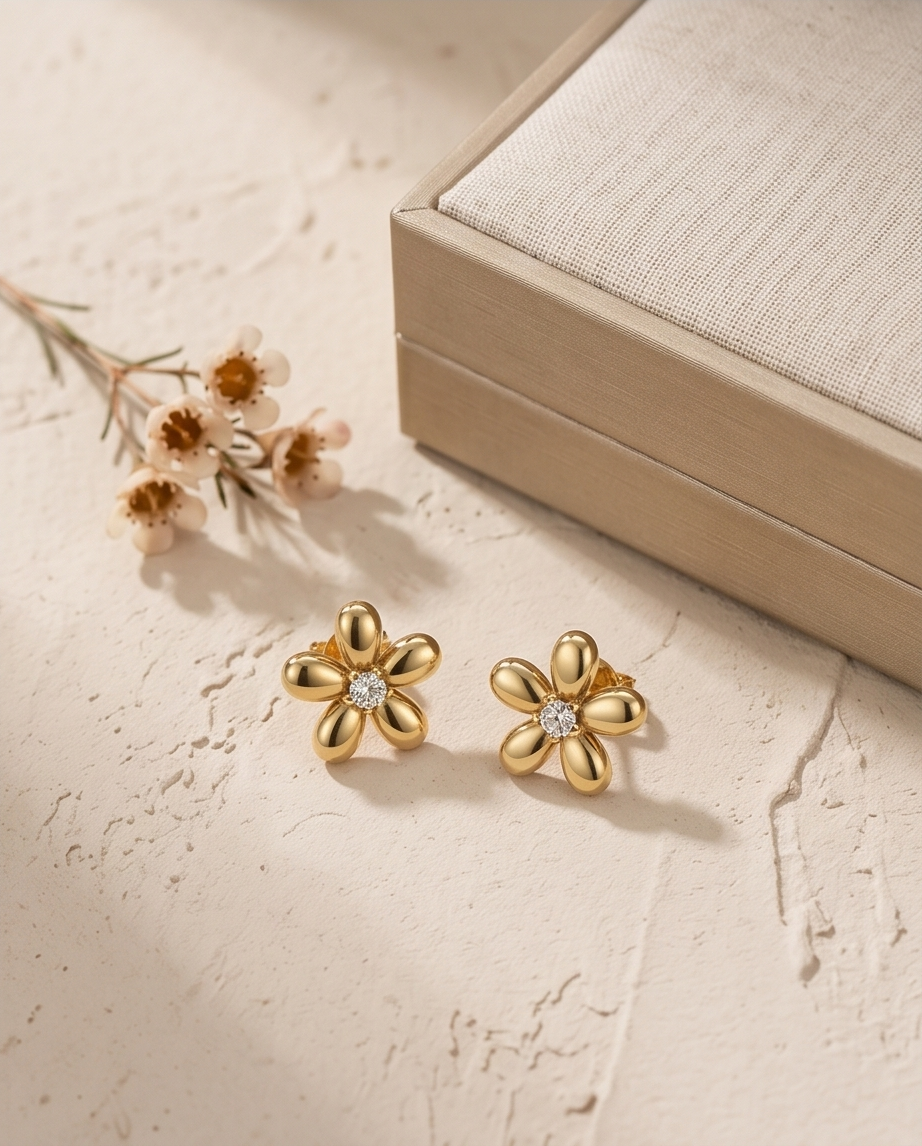 Boucles d’oreilles Flower – Élégance facile au quotidien