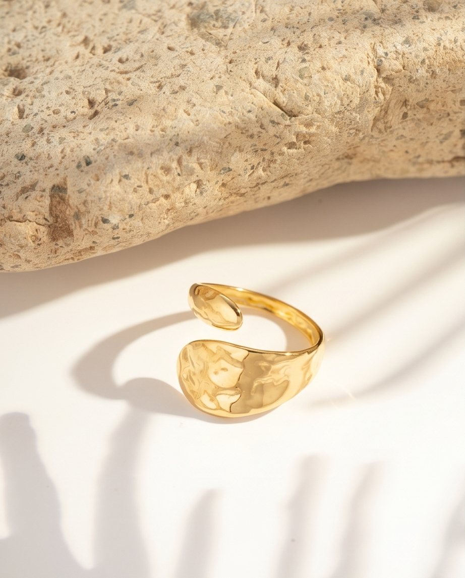 Bague Martelée Ivy Dorée ✨