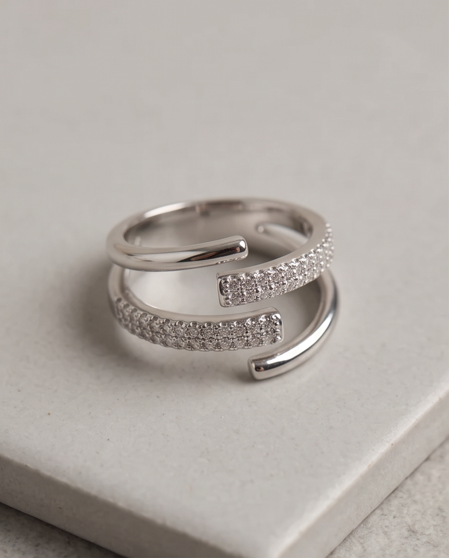 Bague Popy en acier inoxydable – Doré ou Argenté