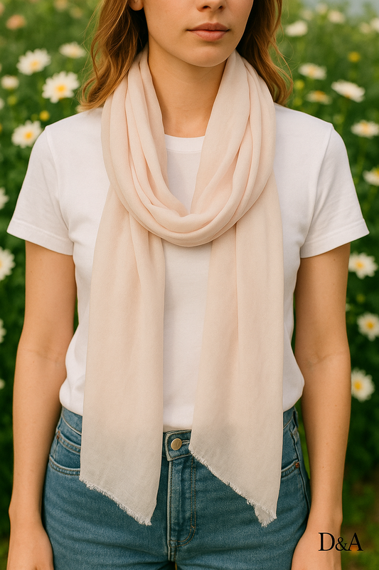 Écharpe légère: Mia rose pale