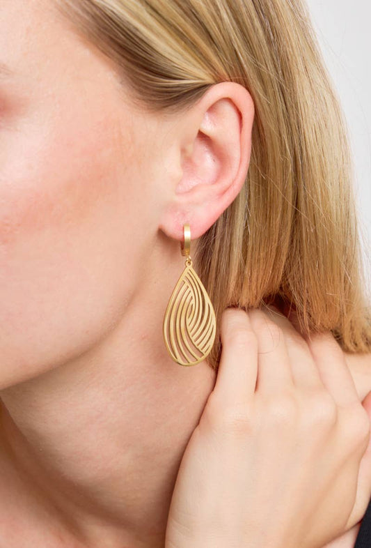Boucles D'Oreilles Pendantes En Acier Inoxydable