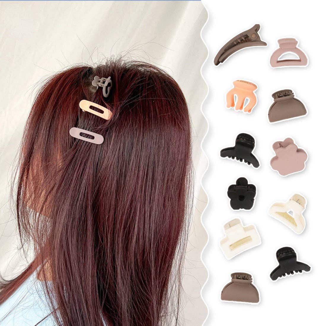 Beau - Coffret de petites pinces à cheveux mignonnes: FLEUR / 10