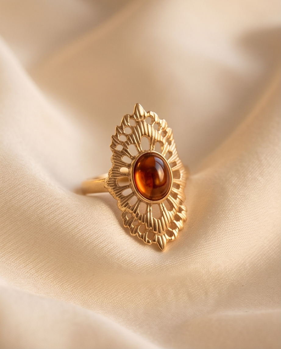 Gouden Kira-ring van roestvrij staal – Minimalistische elegantie