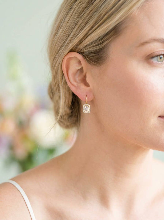 Diana oorbellen met strasssteentjes: Goud