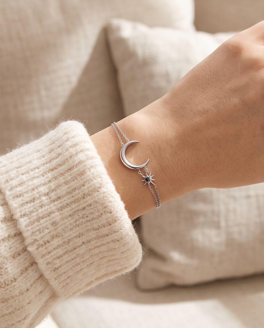 Roestvrijstalen Luna-armband – Goud of Zilver
