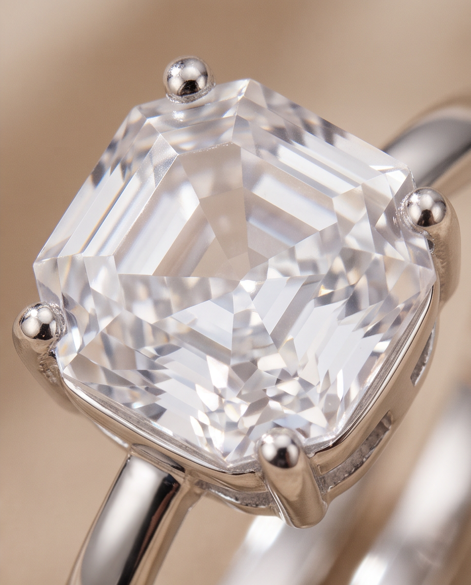 Sélène ring in silver-plated stainless steel