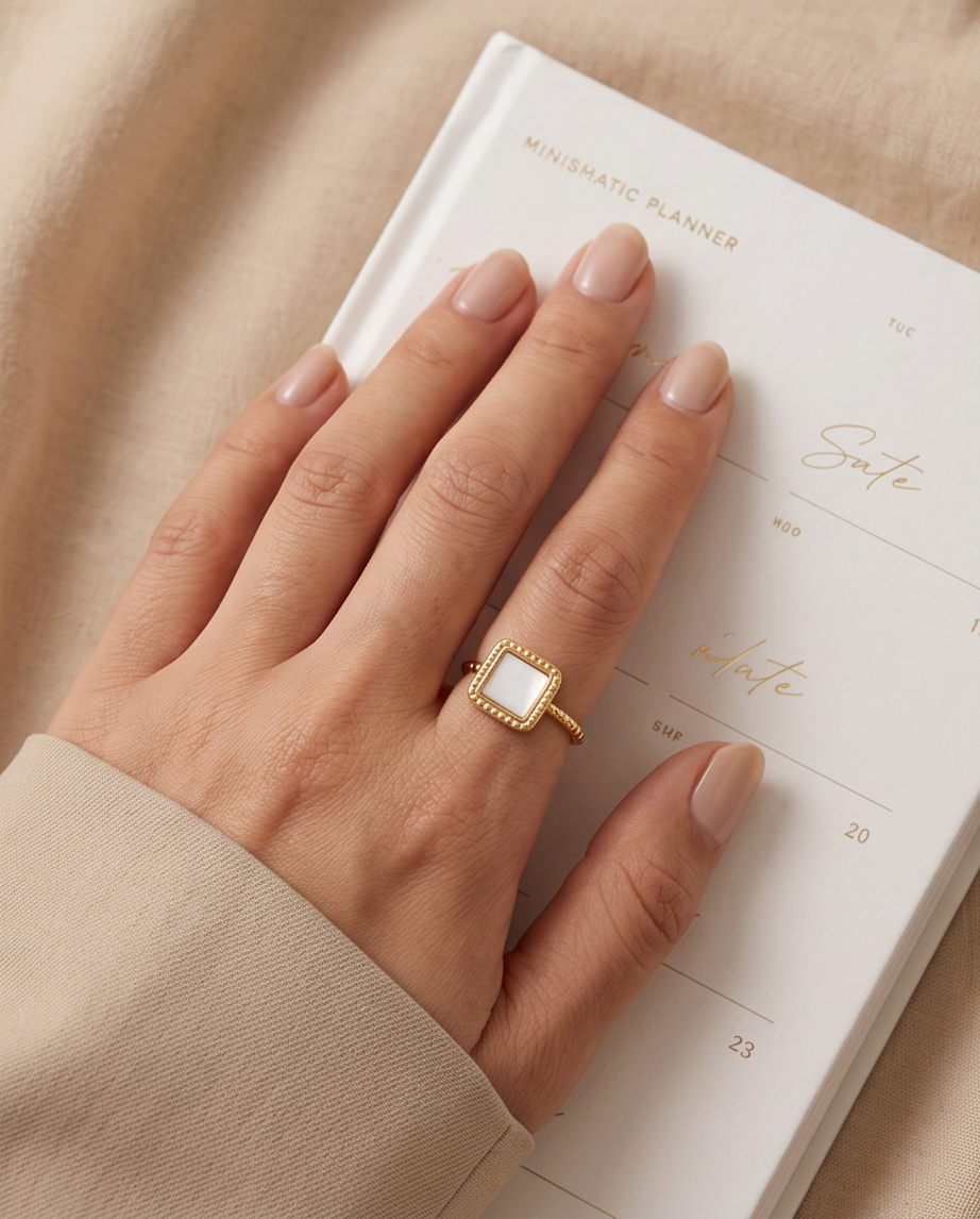 Bague Nina Dorée en Acier Inoxydable ✨💛