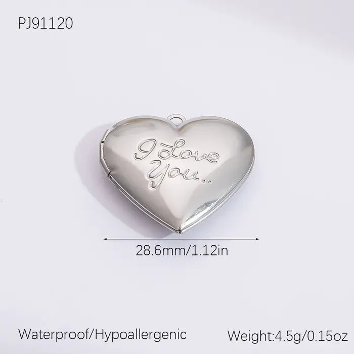 Pendentif I love you argenté