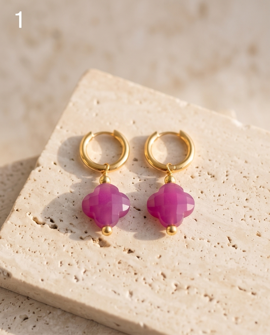 Boucles d’oreilles trèfle - porte bonheur