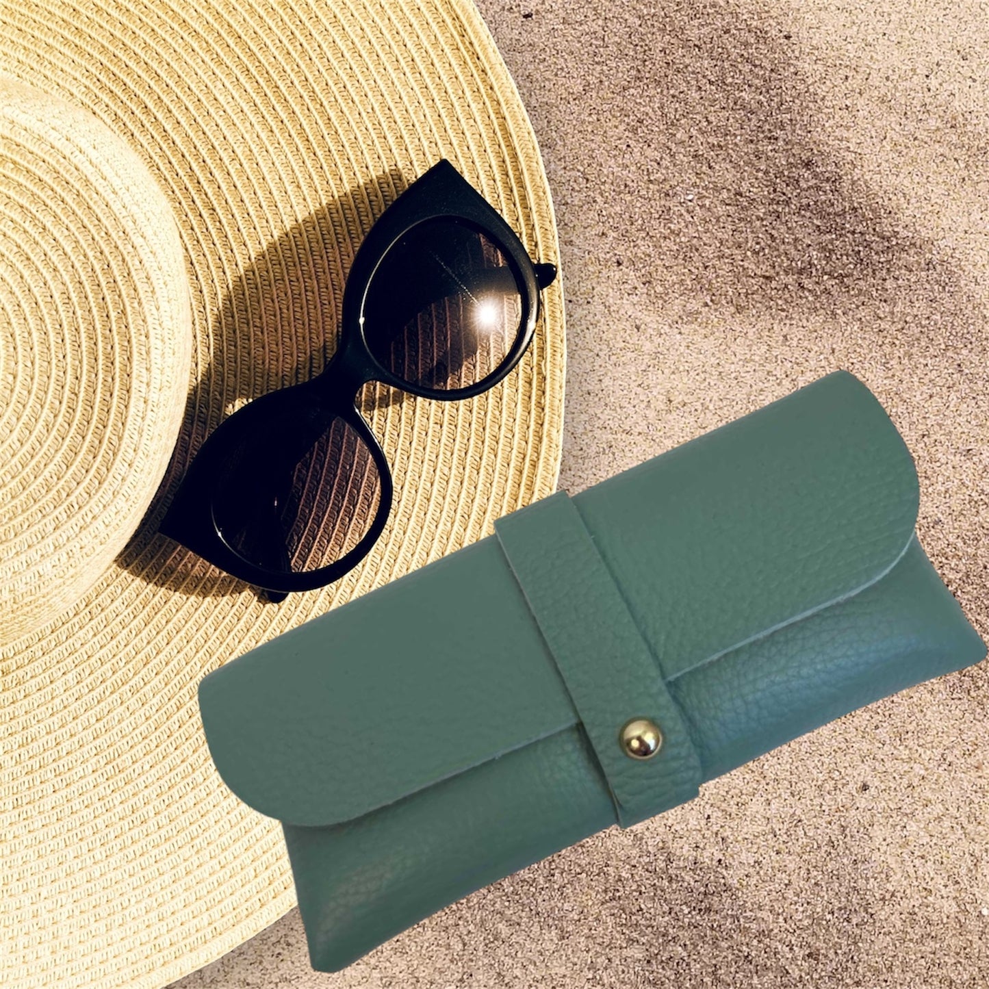 Étui à lunettes: vert menthe