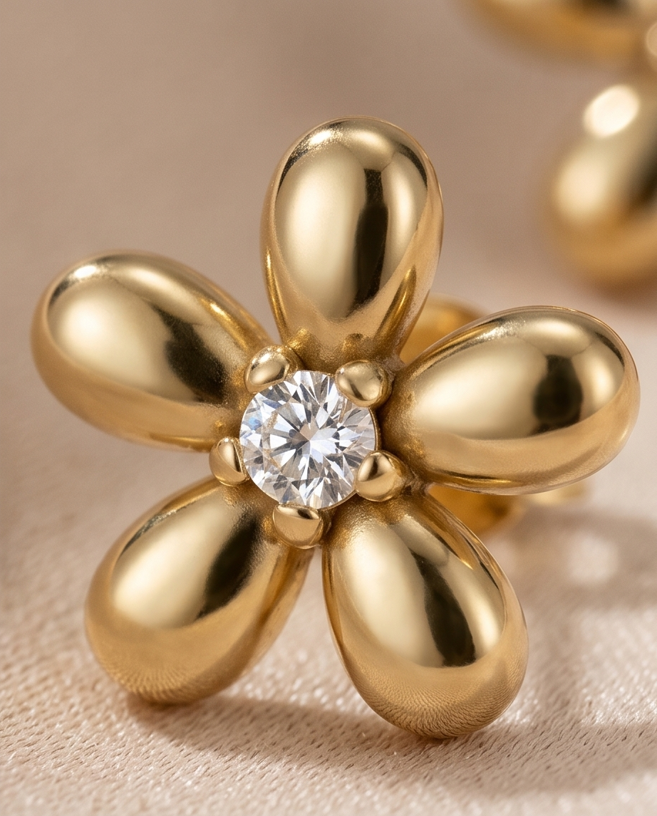 Boucles d’oreilles Flower – Élégance facile au quotidien