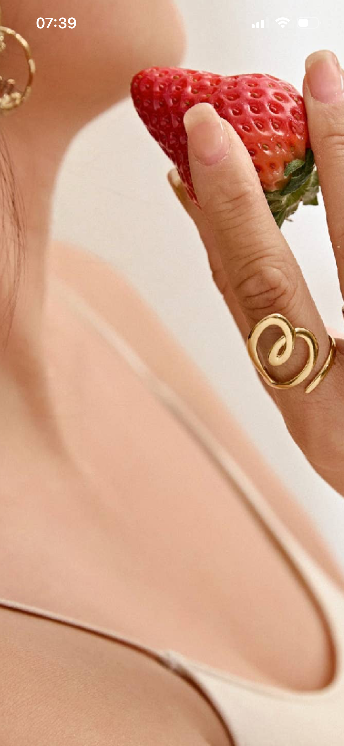 Waterproof gold-plated stainless steel Périna ring