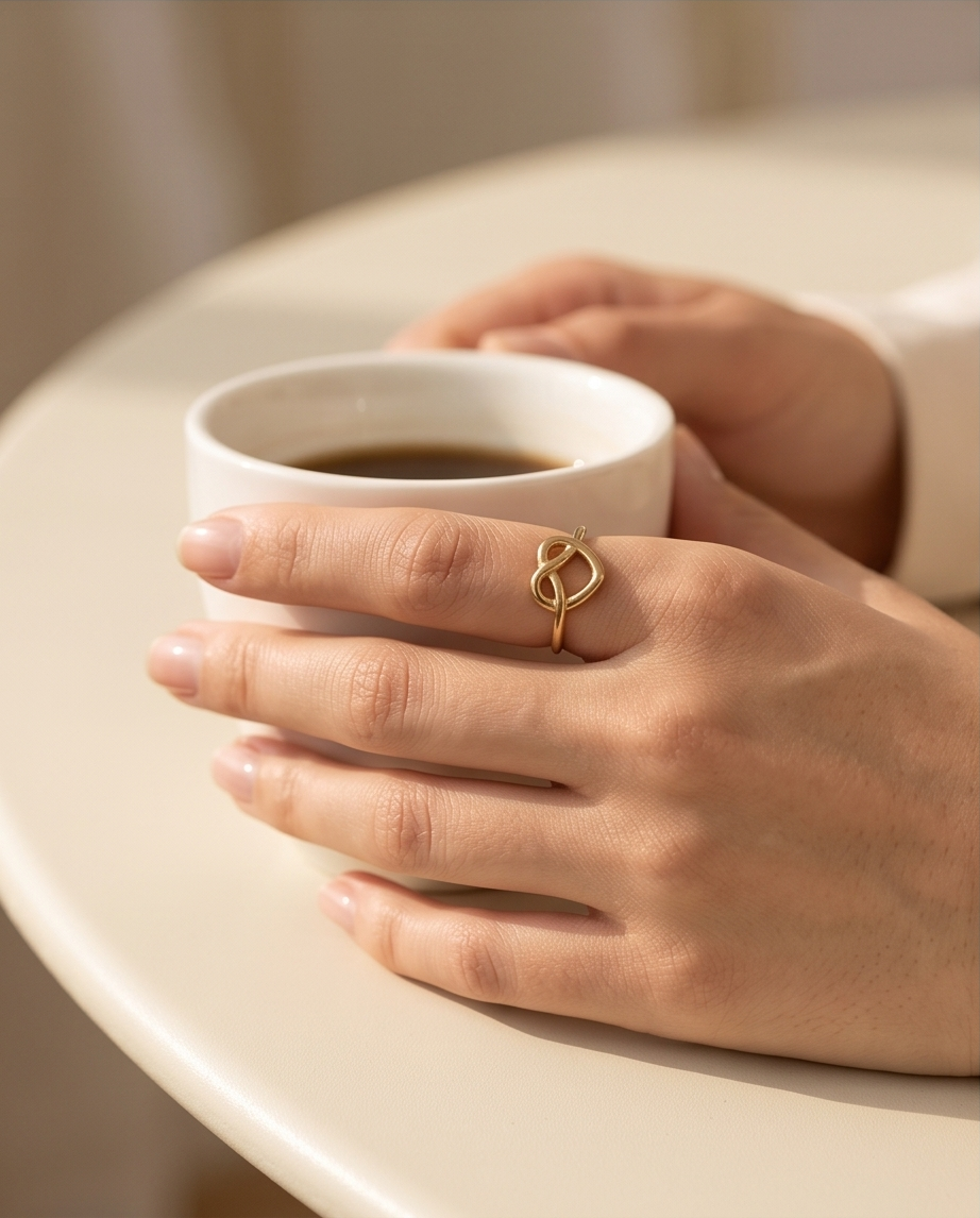 Bague Lira Dorée en Acier Inoxydable 💖✨