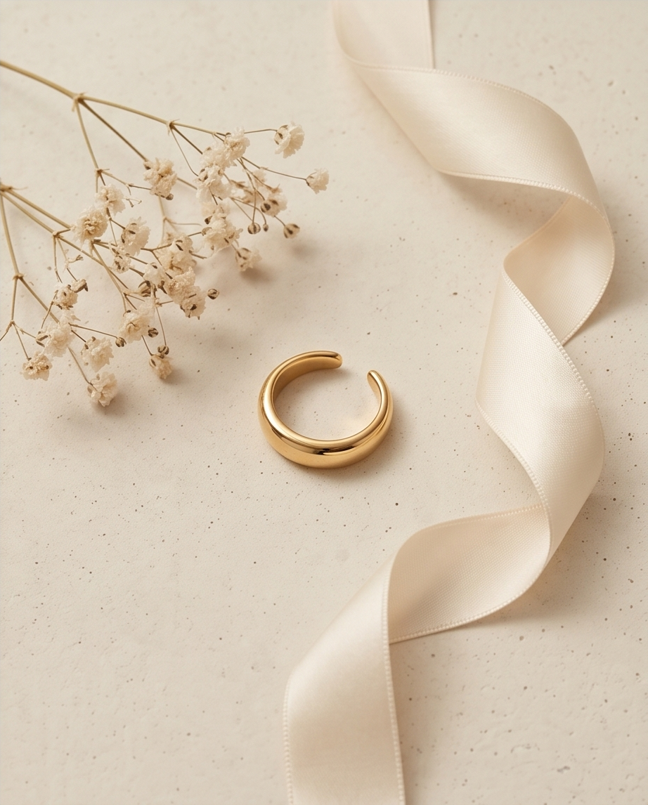 Polished Gold-Plated Stainless Steel Ring ✨💛