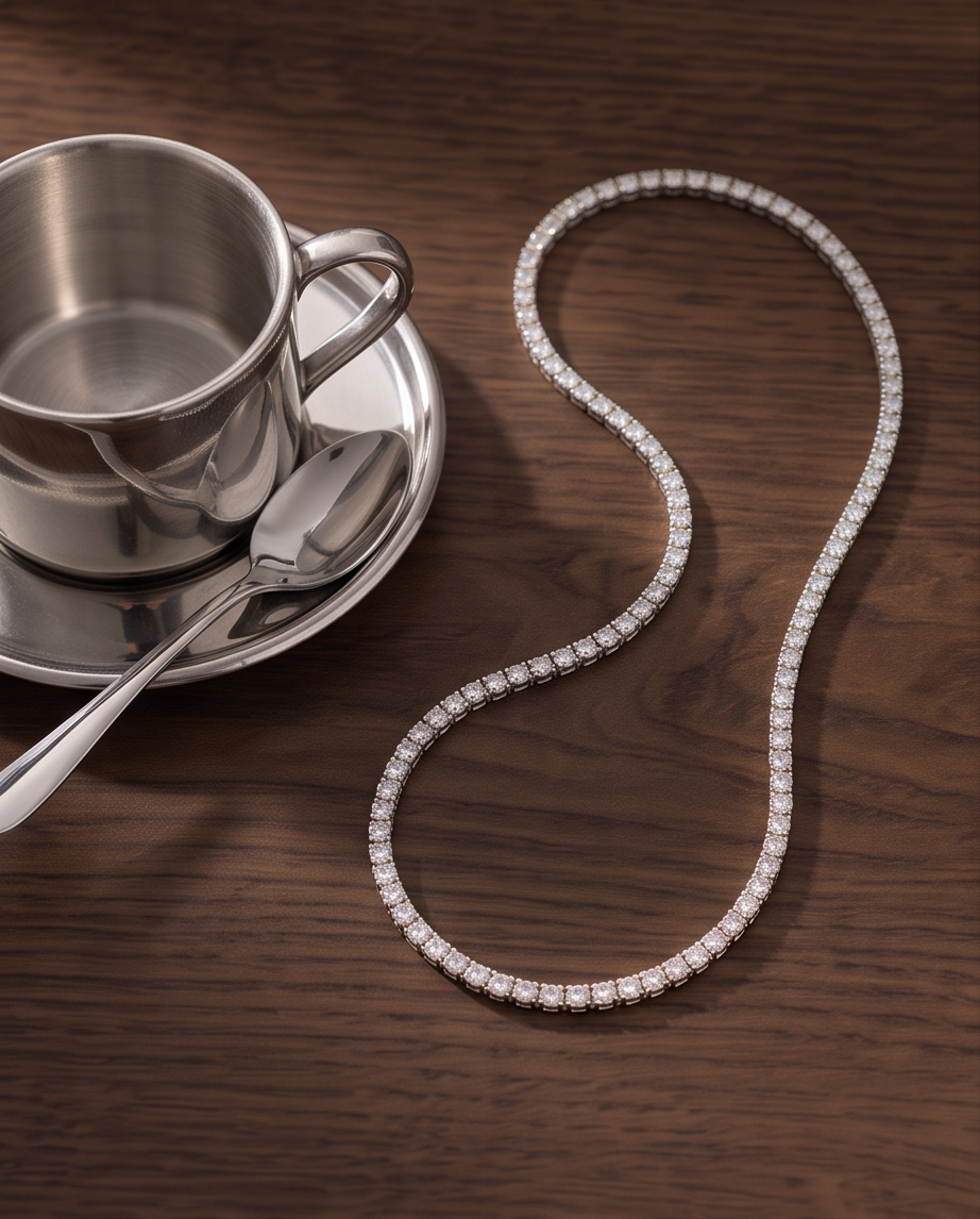 Stainless Steel Éclat Necklace – Gold or Silver