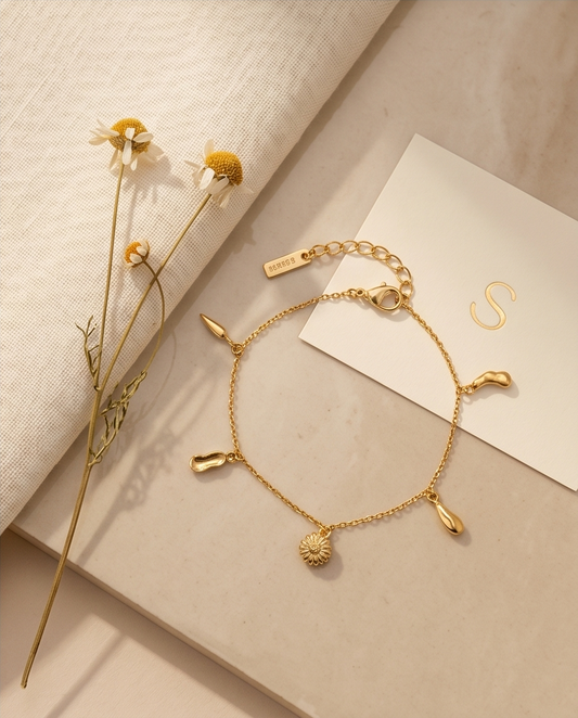 Bracelet Jasmine Doré en Acier Inoxydable ✨💛