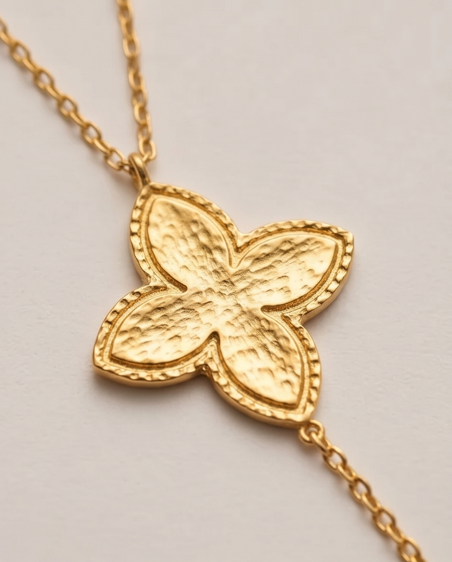 Goudkleurig collier Mia van roestvrij staal ✨🍀