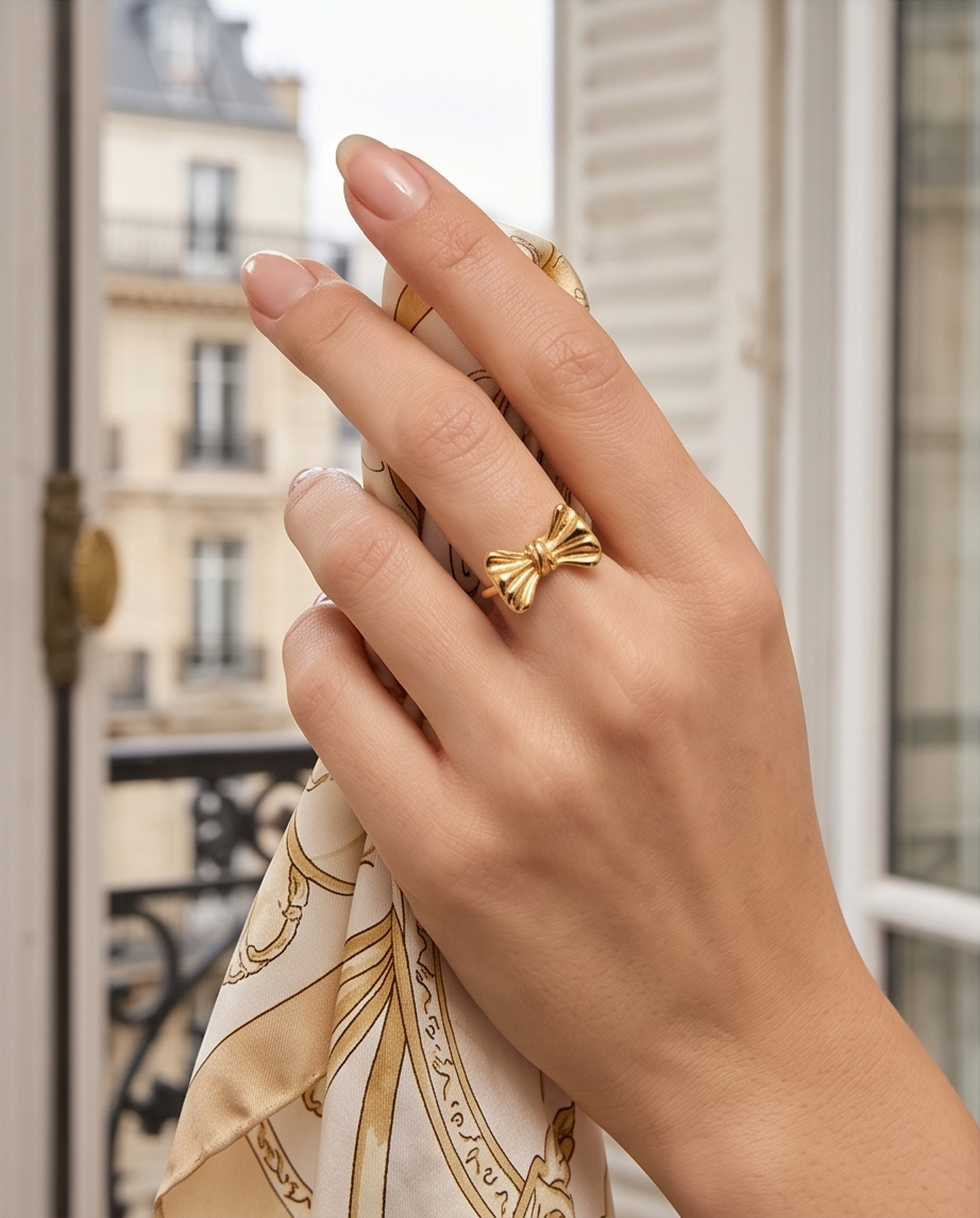 Bow ring - Elegance at your fingertips 🎀