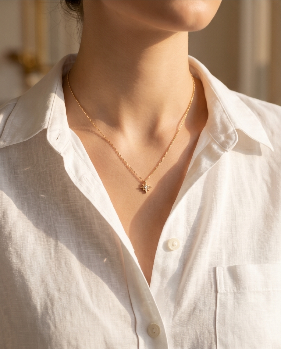 Gouden Ster Ketting in Roestvrij Staal ✨⭐