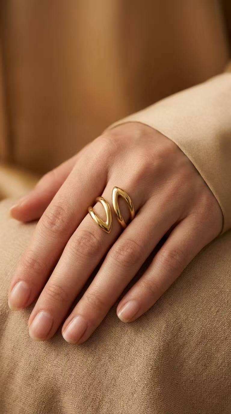 Bague Mia – acier inoxydable argenté