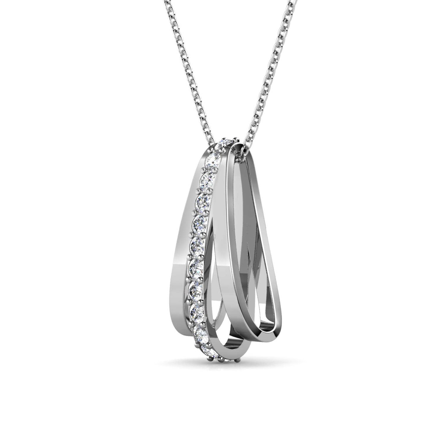 Aurielle-hangers - zilver en kristal