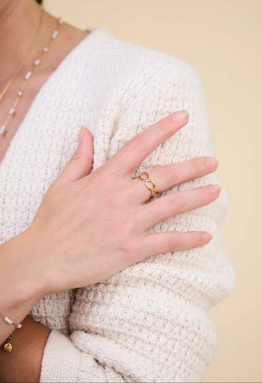 Bague Infini Ajustable en Acier Inoxydable