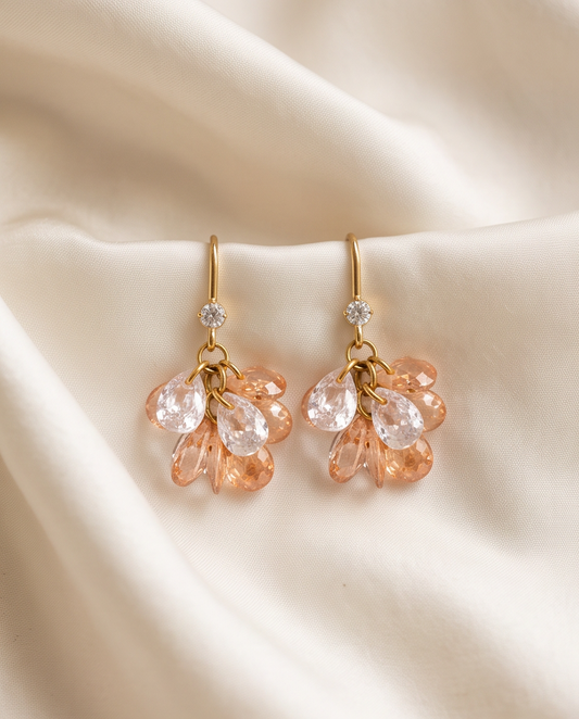 Boucles d’oreilles Rosaline en acier inoxydable doré