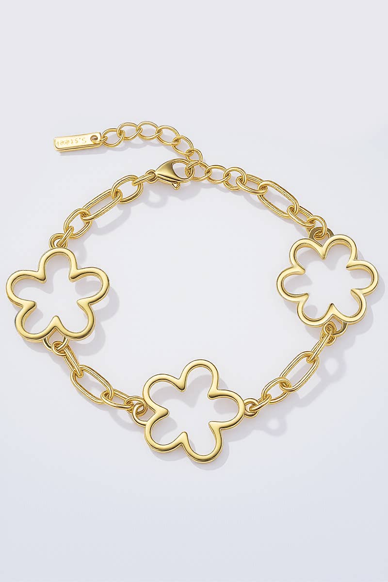 Bloemenarmband: Goud