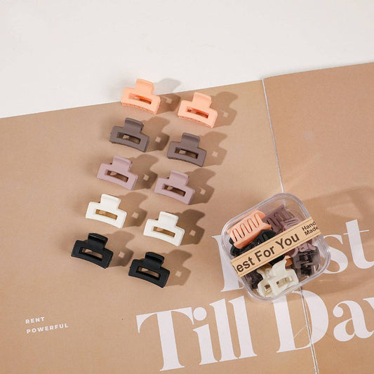 Beau - Coffret de petites pinces à cheveux mignonnes: RECTANGLE / 10