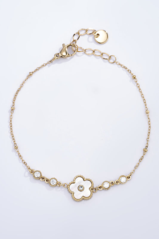 Bracelet fleur nacré