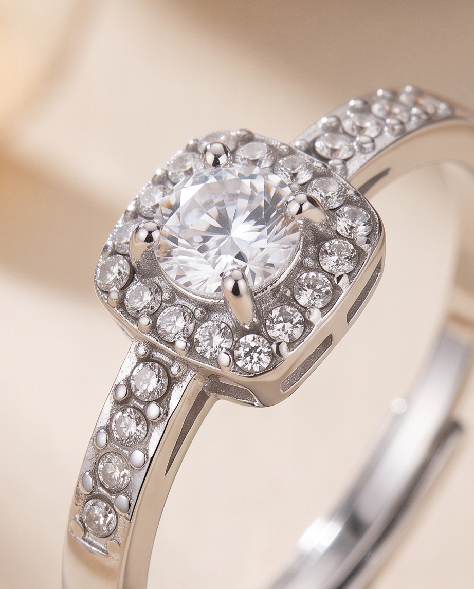 Isadora silver stainless steel ring
