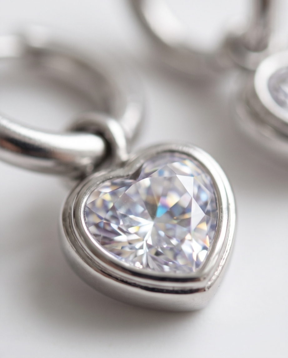 Boucles d’oreilles cœur – Douceur & lumière