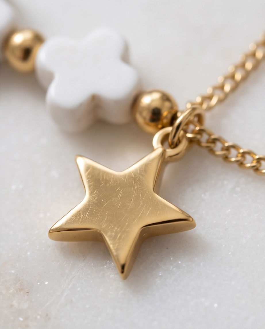Gold Star Stainless Steel Bracelet ⭐✨