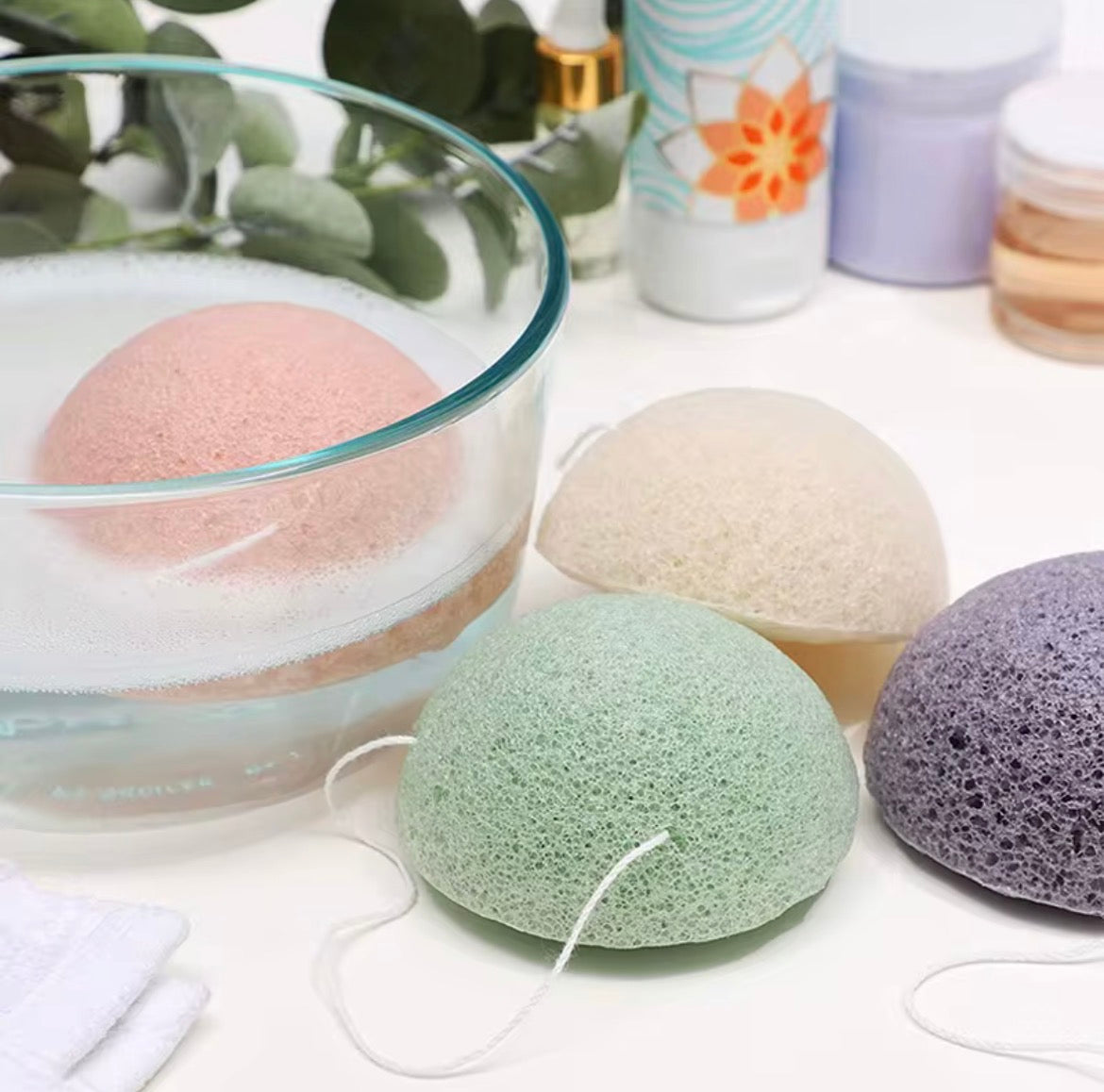 🧼Natuurlijke Konjac gezichtsspons – Zachte & stralende huid