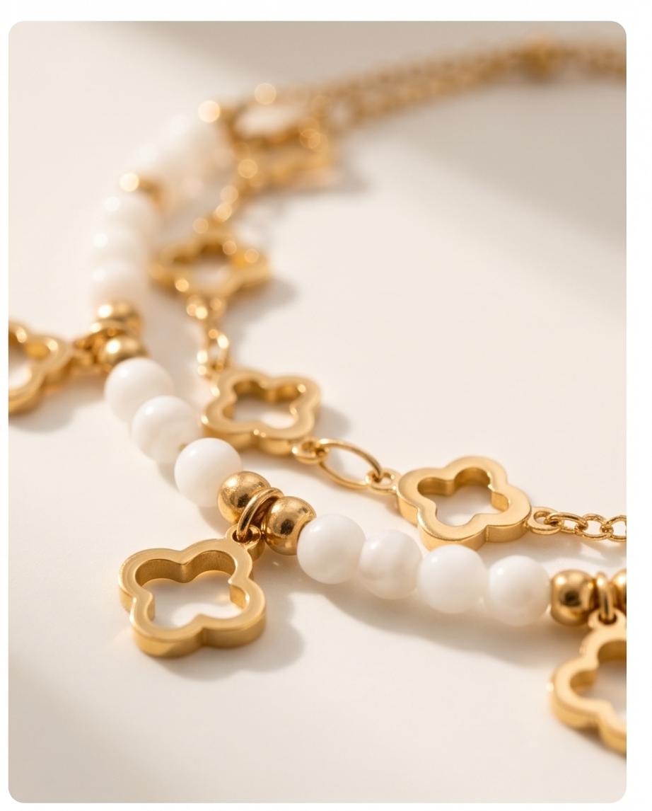 Diana multi-strand bracelet – White or turquoise ✨